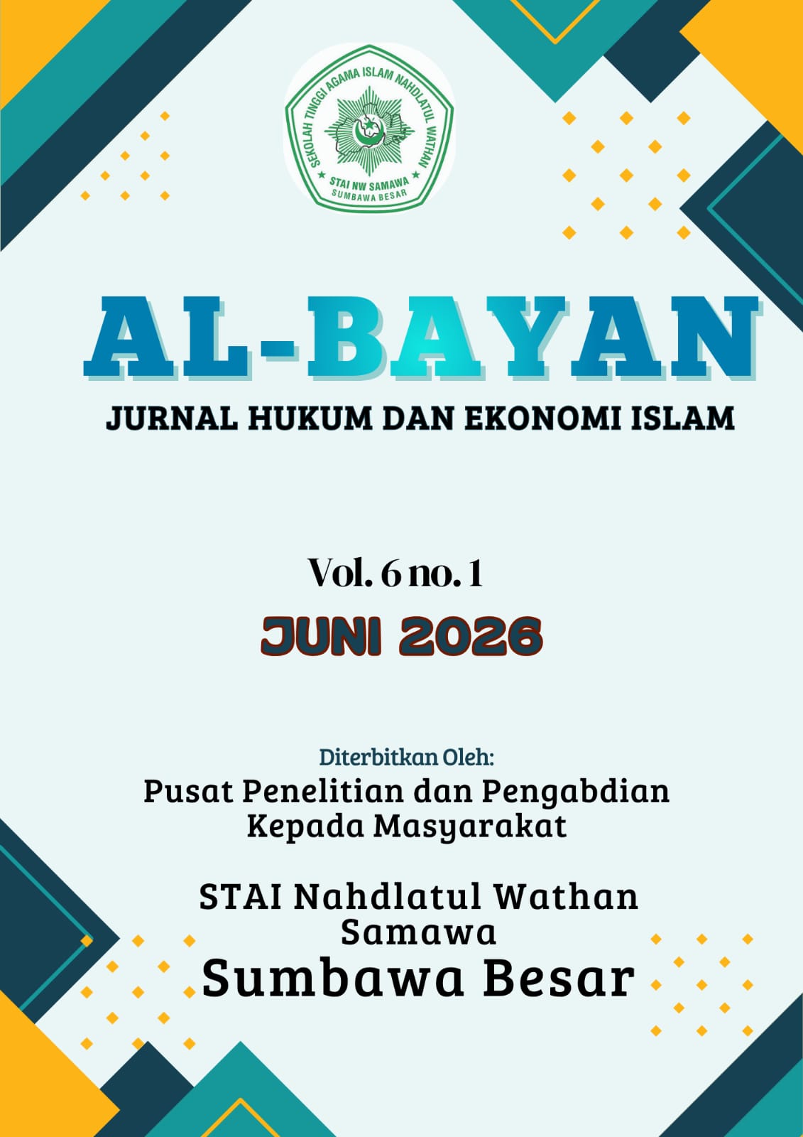 					View Vol. 6 No. 1 (2026): Juni
				